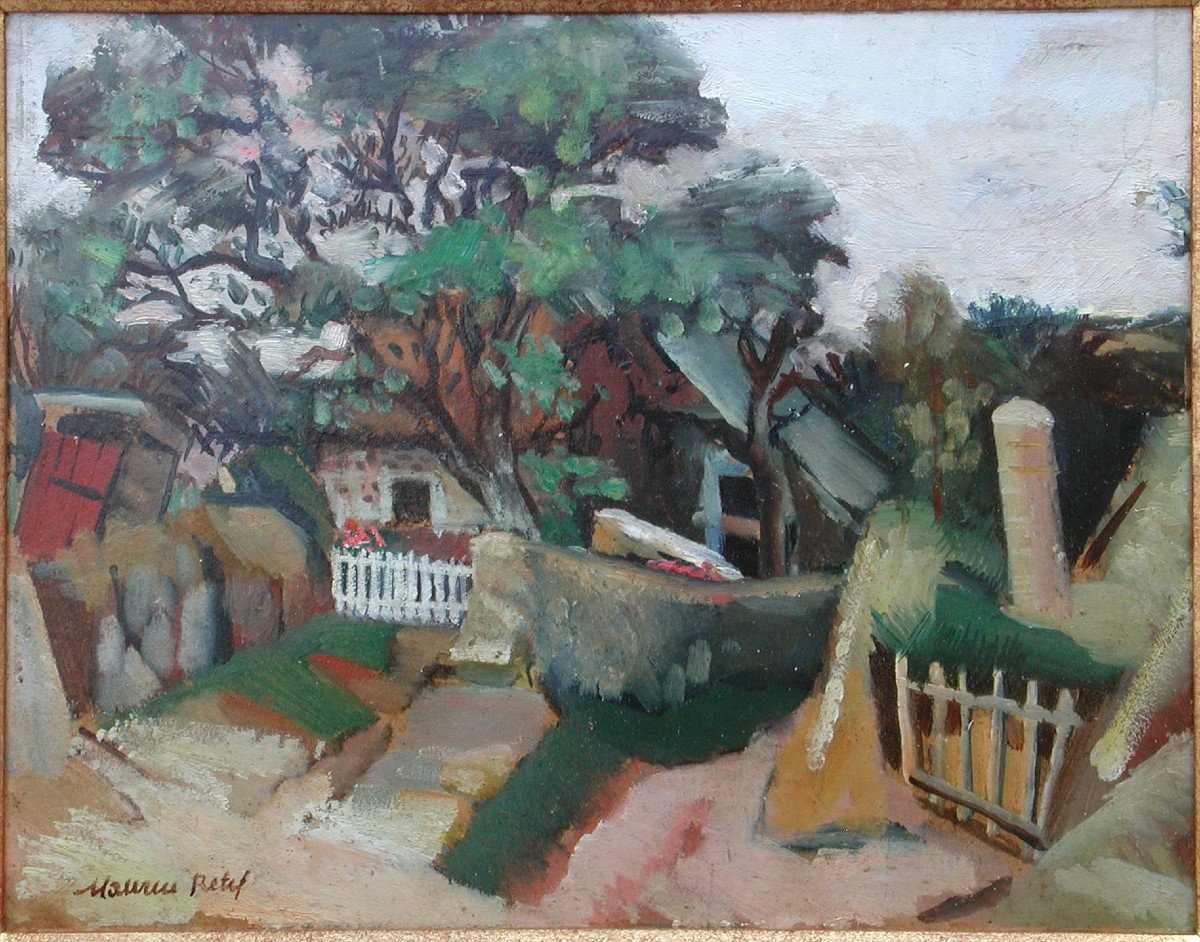 Maurice RETIF "Maison en Bretagne"  huile sur carton 33x41-photo-4